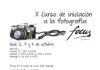 X Curso de iniciación a la fotografía