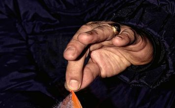 Noche congelando el movimiento