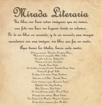 Una mirada literaria.