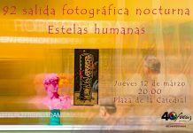 92 salida fotográfica nocturna. Estelas humanas