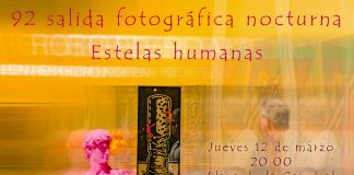 92 salida fotográfica nocturna. Estelas humanas