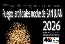 Fuegos artificiales noche de San Juan 2026. 93ª salida fotográfica nocturna